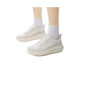 Womens Walking Shoes Arch Support Orthotic Plantar Fasciitis Retro Sneakers with Side Zipper Lace up Thick Sole Comfortable Non Slip Shoes for Women with Waterproof Pu Casual Shoe
40