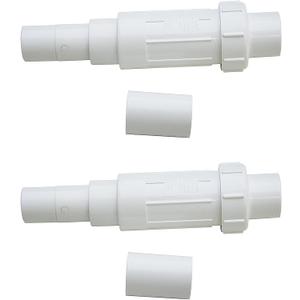 LESSO 3/4 Inch PVC Pipe Repair Kit, 3/4" PVC Repair Coupling for Broken or Cracked In-Ground Pipes Waterproof Durable, SCH40 White (2 Sets)