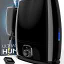 Everlasting Comfort 6L Humidifiers for Bedroom, Quiet 50HR Runtime Top Fill Supersized Cool Mist Humidifier Large Room Indoor, Whole House Air Humidifier for Plants, Baby Nursery, Allergies, Dry Skin (Black)
