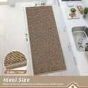BEQHAUSE Kitchen Runner Rugs 32"x72", Non-Slip Kitchen Mats for Floor, Super Absorbent and Stain Resistant Kitchen Rug, Machine Washable Rugs for Kitchen, Hallway, Laundry & Sink, Taupe
