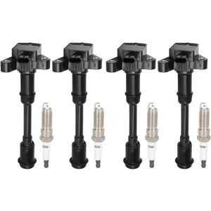 ECCPP 4 ignition coils with 4 iridium Spark Plugs,UF674,coils packs,for Ford Escape 2013-2016,Fusion 2013-2014,Fiesta 2014-2019,Transit Connect 2014-2016,1.6L,UF674 C871,GN10644