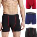 Incontinence Underwear for Men, 130ml Absorbency Leakproof Boxer Briefs, Adult Discreet Bladder Protection (3X-Large, Multi Color)