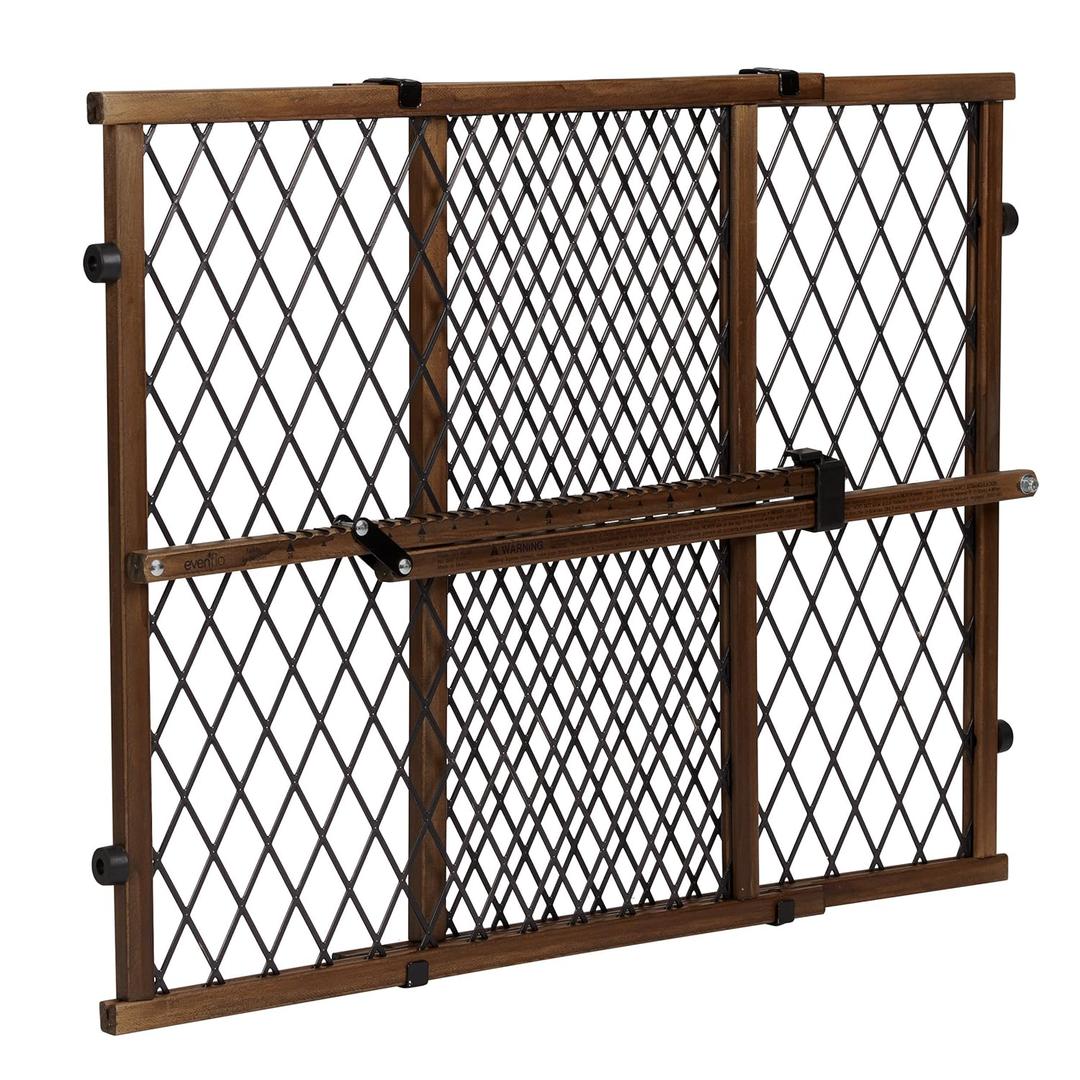 Position & Lock Adjustable Wood Baby Gate (Farmhouse Collection)