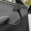 Magnetic Phone Mount Compatible with MagSafe, Designed for Model 3 Y Black | Aluminum alloy arm, N52 magnet array, side door placement, no drill setup, 360 degree adjustable view, hands free reach