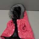 LESYPET Dog Coat for Small Dogs, Windproof Doggie Puffer Jacket with Leash Hole, Extra Warm Dog Jacket Winter Coat, Pink L