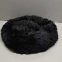 Cat Beds for Indoor Cats, 15.7 Inch Small Cats Beds, Washable-Round Pet Bed for Puppy and Kitten with Slip-Resistant Bottom (Black)