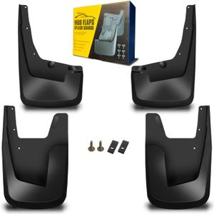 Mud Flaps Fit for 2019-2023 Ram 1500 Splash Guards, Fit for Without OEM Fender Flares, (Excl. Dual Rear Wheels or 1500 Classic Models), Dedicated Mudguard for Four Seasons Protection, 4pc Front/Rear