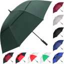 MRTLLOA Extra Large Golf Umbrella, 62 Inch Automatic Open, Oversize Double Canopy Vented Windproof Waterproof Sports Umbrellas for Rain