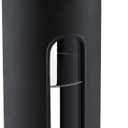 Takeya Glass Water Bottle with Silicone Sleeve and Twist Cap, 22 Ounce, Black