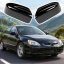 Yumzeco 2PCS Compatible with Honda Accord Mirror Cover 7th Gen 2003 2004 2005 2006 2007, Driver Passenger Side Rearview Mirror Caps Replacement for Honda Accord W/O Light Hole (US Model)- Glossy Black