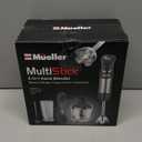 Mueller Multistick 5-in-1 Immersion Blender Handheld, 12 Speed Hand Mixer - Turbo Boost, Heaviest Duty Copper Motor, Titanium Blades Hand Blender, Milk Frother Wand, Whisk, Beaker, Chopper, Grey (Gray)
