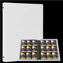 White 9-Pocket Trading Card Album - 20 Pages 360 Cards Storage Capacity Trading Card Binder, Premium Secure Snap Closure, Durable Collectible Album Folder for Sport Cards and Hobby Collections