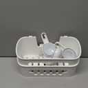 TAILI Shower Caddy Suction Cup 2 Pack, Heavy Duty Bathroom Organizer, Removable Shelves for Inside Shower, Shampoo, Waterproof Suction Plastic Storage for Bathroom Accessories Holder, White