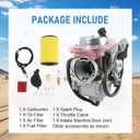 Carburetor Replacement For Suzuki Eiger 400 LTF400 LTF400F 2X4 4X4 2002-2007, Include Oil Filter Air Filter