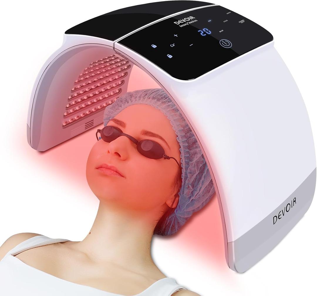 7 Color with LED Face for Facial Problems of SPA Facial Body Skin Care Beauty Salon Device-White (L)
