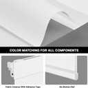 LazBlinds No-Drill Cordless Zebra Blinds - Dual Layer Light Filtering & Room Darkening, Free-Stop Lift, Easy Install, Day & Night Privacy with Valance for Window 24.5" W x 72" H, White