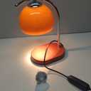 Mid Century Orange Glass Candle Warmer Lamp with Timer & Dimmer, Mothers Day Birthday Gifts for Women Mom, House Warming Gifts New Home, Wax Warmer Lamp for Bedroom Decor with 2 Bulbs