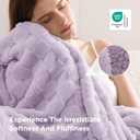 Bedsure GentleSoft Twin Blanket for Bed - Purple Super Soft Cozy Mothers Gifts Day Blankets, Cute Fuzzy Fleece Throws for Bedroom Couch for Girls, Lavender Fog, 60x80 Inches