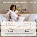 22x22 Feather Throw Pillow Insert, Decorative Pillow Insert for Covers, Fuller Fit with Soft Support for Bed and Couch