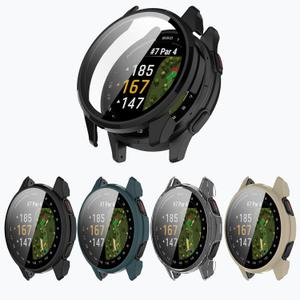 4-Pack Approach S50 Screen Protector Case Compatible with Garmin Approach S50 Smartwatch, Ultra-Thin Scratch Resistant Cover with Tempered Glass for Women Men
