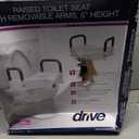 Drive Medical 2-in-1 Raised Toilet Seat with Removable Padded Arms