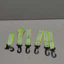 Ajcotahm 6 Pcs Reflective Straps, Glow in the Dark Safety Keychain Reflective Backpack Tags Night Reflector Pendants for Backpack Clothes Dog Collar Cycling Walking Running Climbing Camping (Green)