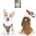 Auroth Tactical Dog Harness for Medium Dogs No Pull Adjustable Pet Harness Reflective K9 Working Training Easy Control Pet Vest Military Service Dog Harnesses Army Yellow M
