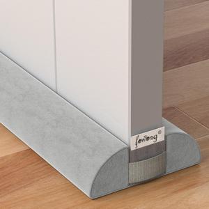fowong Door Draft Stopper for Bottom of Door 30" Adjustable Noise Blocker Reduce Cold Air, Soundproofing Sweep Seal Large Gap up to 1.7", Easy to Install, Grey 