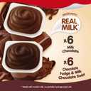 Snack Pack Milk Chocolate and Chocolate Fudge & Milk Chocolate Swirl Pudding Cups, 3.25 oz., 12-Count Family Pack