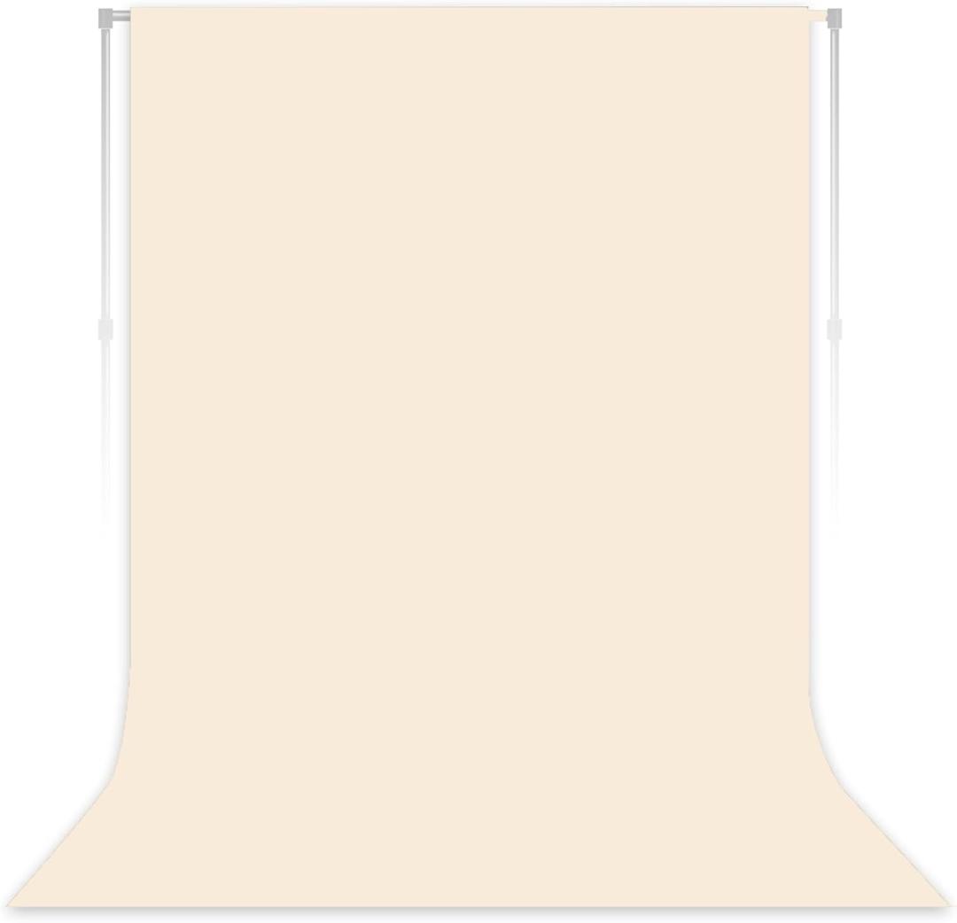 Cream Backdrop for Photoshoot Professional Photo Backdrop Background Curtain for Product Photography Portraits Wedding Party Live Streaming Video Recording 7X10 FT