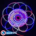 Russell Decor 50ft/15m Led Rope Lights Lamps Kit Indoor Outdoor Decorative Lighting for Patriotic 4th of July Memorial Day Decor Party Trees Patio Deck Flexible String Tube Lights- Blue Red White