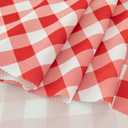 Waterproof Plaid Tablecloth Fabric - Round 120 Inch Classic Gingham Checker Table Cloth for Indoor/Outdoor Use - Buffalo Table Cover for Picnics, BBQs, and Parties