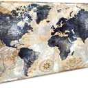 World Map Wall Art Framed Art Print Picture Wall Art Decor Home Interior - Map Picture for Office Wall Decor Canvas Artwork 20x40inch Ready to Hang