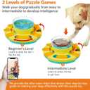 Potaroma Dog Puzzle Toy 2 Levels, Slow Feeder, Pup Food Treat Feeding Dispenser for IQ Training and Entertainment for All Breeds 4.2 Inch Height
