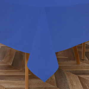 Majestic Giftware PVC Faux Leather Rectangle Tablecloths | (TCE1-5472) Royal Blue Waterproof & Spill Proof Dining Table Cover | Decorative Washable Tablecloth for Home, Kitchen, Party (54X72)