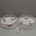 13 inch White and Gold Flush Mount Ceiling Light Fixtures,3-Light Modern Hallway Light Fixtures Ceiling, White and Gold Light Fixture Ceiling Mount for Farmhouse,Kitchen, Bedroom 2 Pack