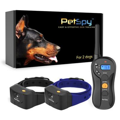 PetSpy Shock Collar for Dogs-Waterproof Dog Shock Collar with Remote Control