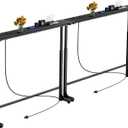 Keelian 78 inch Narrow Console Table with Outlet,Adjustable Height(25"-37") Behind Sofa Table,Couch Behind Table Skinny,Couch Shelf with Charging Station,Long Entryway Table for Living Room,Black