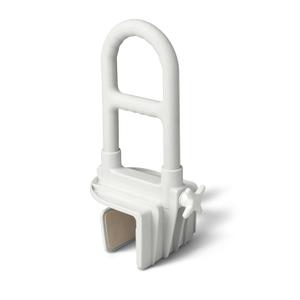 Medline Bilevel Bathtub Grab Bar with Clamp - Secure Bathroom Safety Rail for Elderly and Disabled - 1 Each