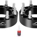 FLYCLE 8x6.5 to 8x180 Wheel Adapters, 2 inch 8x165.1mm to 8x180mm Wheel Adapter with M14x1.5 Studs for 1999-2010 Silverado Sierra 2500 3500 HD
