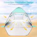 TOBTOS UPF 50+ Pop Up Beach Tent, Easy Set Up Beach Umbrella, Sun Shelter for 2-3 People UV Protection Portable Sunshade, Baby Canopy Cabana, Lightweight with Carry Bag