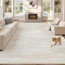 Area Rug 8x10 Living Room Rugs: Washable Modern Rug Large Non-Slip Soft Rugs Stain Resistant Printed Rug Indoor Carpet for Bedroom Kitchen Dining Room Nursery Playroom Home(Beige, 8'x10')