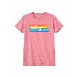 Pride Shirt Women Rainbow Ally Short Sleeve LGBTQ Equality Rights Tee Top Large, 