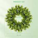 28'' Boxwood Wreath for Front Door, Spring Wreaths for Outdoor Indoor Decor