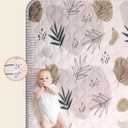 71x59 Playpen Mat Foam, Large Baby Play Mat for Babies Kids Toddlers Infants Floor Crawling, Washable Cushioning Padded Playmat for Indoor Outdoor, Baby Gifts for Boys Girls, Boho Leaf