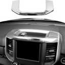 For RAM Center Dashboard Storage Bin Trim Cover Fit for RAM 2018-Present Chrome Interior Accessories (Large)