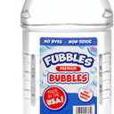 Little Kids Bubbles by Fubbles| Made in The USA |64oz Non Toxic Bubble Solution |Bubble Refill for Bubble Machines and Toys, Clear,12381