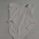 MANGOPOP Half Sleeve Bodysuit V Neck Bodysuit Shirts for Women (X-Large, A02- White)