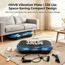 Vibration Plate Machine for Lymphatic Drainage,Loss Weight,Circulation,180W Tested Power Motor,Full-Body Workout Excercise Platform with Resistance Bands,Fitness Equipment