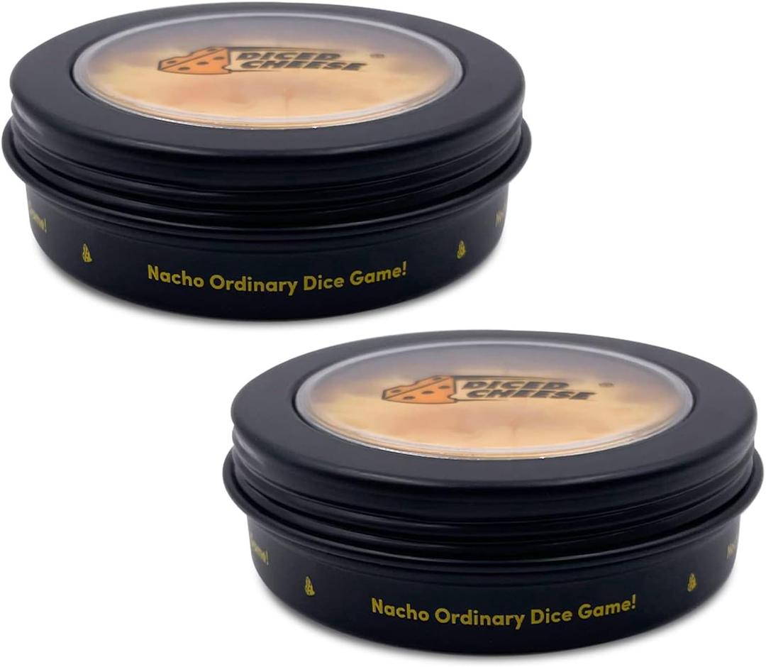 Diced Cheese - Game, Easy Family-Friendly Party Dice Games for Adults and Teens - 1-6 Players, 2-Pack